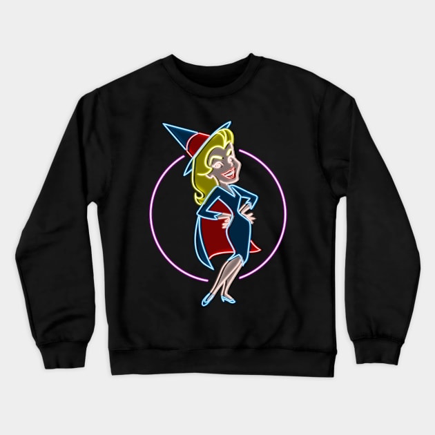 Bewitched neon Crewneck Sweatshirt by AlanSchell76